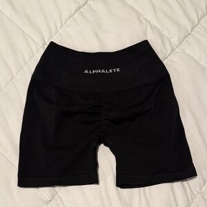 Alphalete Black High-Waist Scrunch Define Shorts